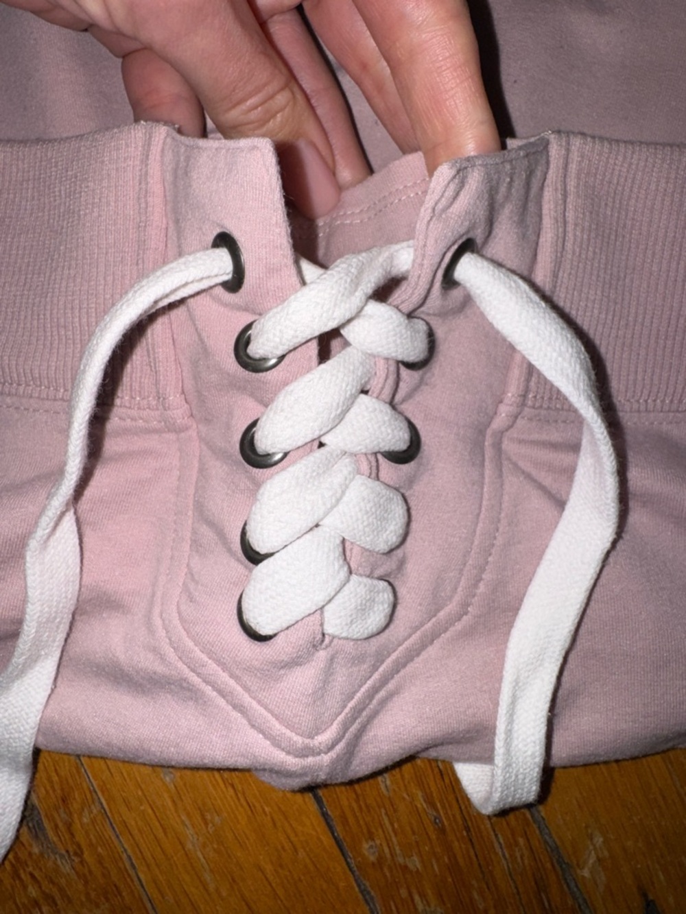Woman Lace-Up Jogger Pants - Picture 5 of 7